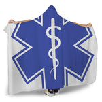 The Star Of Life Paramedic Symbol Print Hooded Blanket