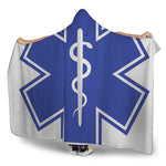 The Star Of Life Paramedic Symbol Print Hooded Blanket