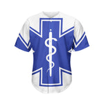 The Star Of Life Paramedic Symbol Print Men's Baseball Jersey