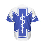 The Star Of Life Paramedic Symbol Print Men's Baseball Jersey