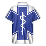 The Star Of Life Paramedic Symbol Print Men's Short Sleeve Shirt