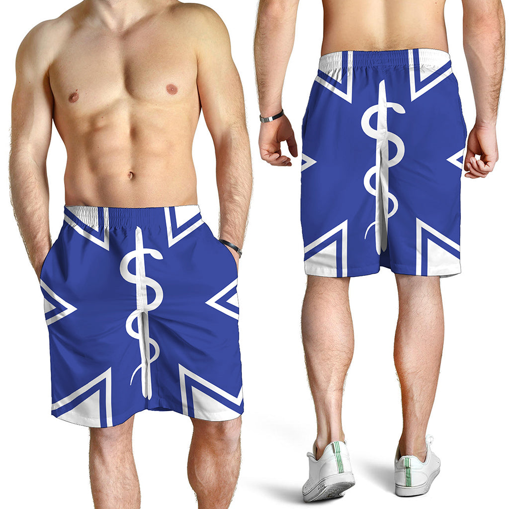 The Star Of Life Paramedic Symbol Print Men's Shorts
