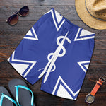 The Star Of Life Paramedic Symbol Print Men's Shorts