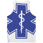 The Star Of Life Paramedic Symbol Print Men's Tank Top