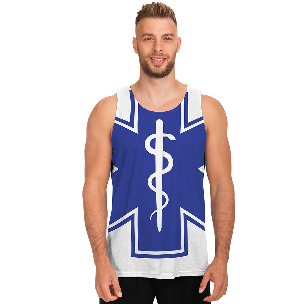 The Star Of Life Paramedic Symbol Print Men's Tank Top