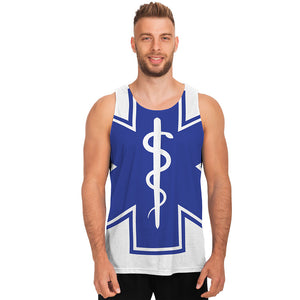 The Star Of Life Paramedic Symbol Print Men's Tank Top