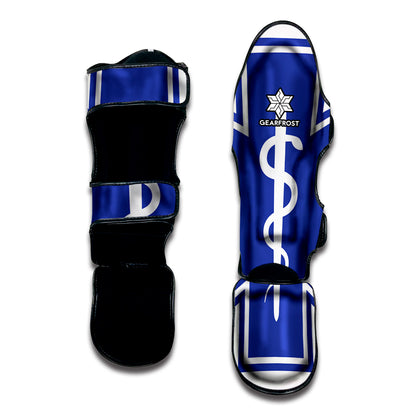 The Star Of Life Paramedic Symbol Print Muay Thai Shin Guard