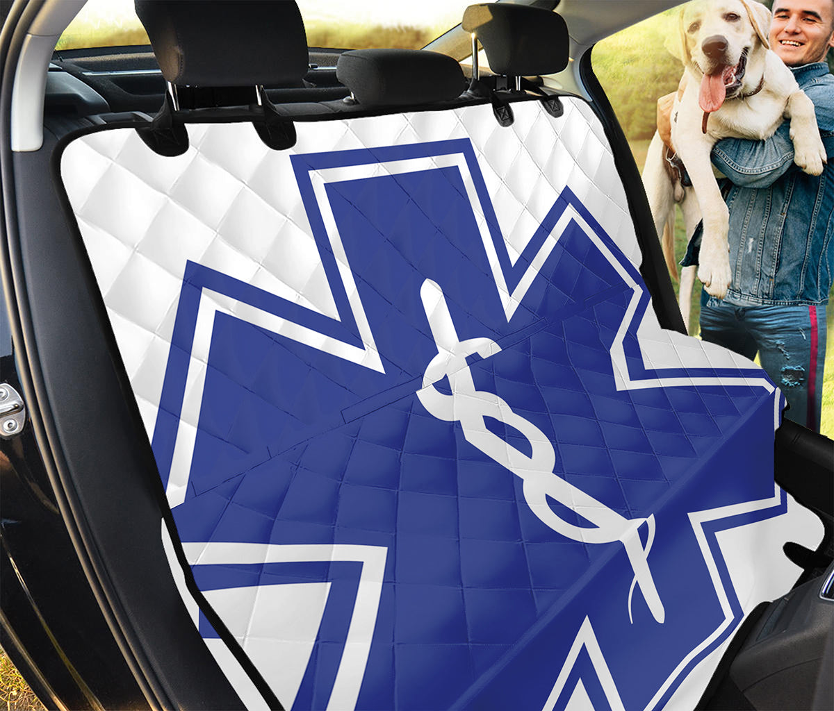 The Star Of Life Paramedic Symbol Print Pet Car Back Seat Cover