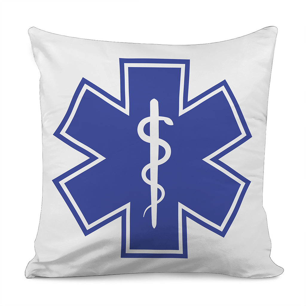 The Star Of Life Paramedic Symbol Print Pillow Cover
