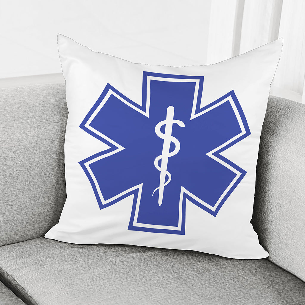 The Star Of Life Paramedic Symbol Print Pillow Cover