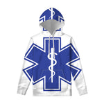 The Star Of Life Paramedic Symbol Print Pullover Hoodie