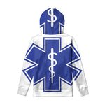 The Star Of Life Paramedic Symbol Print Pullover Hoodie