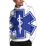 The Star Of Life Paramedic Symbol Print Pullover Hoodie