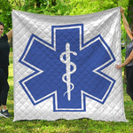 The Star Of Life Paramedic Symbol Print Quilt
