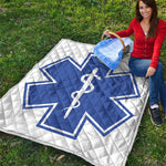 The Star Of Life Paramedic Symbol Print Quilt