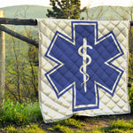 The Star Of Life Paramedic Symbol Print Quilt
