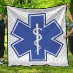 The Star Of Life Paramedic Symbol Print Quilt