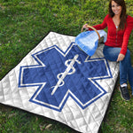 The Star Of Life Paramedic Symbol Print Quilt