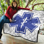 The Star Of Life Paramedic Symbol Print Quilt