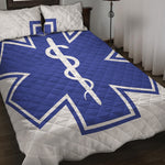 The Star Of Life Paramedic Symbol Print Quilt Bed Set