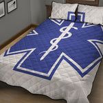 The Star Of Life Paramedic Symbol Print Quilt Bed Set