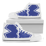 The Star Of Life Paramedic Symbol Print White High Top Shoes