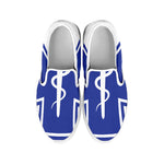 The Star Of Life Paramedic Symbol Print White Slip On Shoes