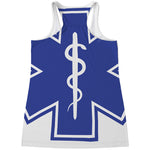 The Star Of Life Paramedic Symbol Print Women's Racerback Tank Top