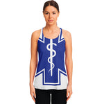 The Star Of Life Paramedic Symbol Print Women's Racerback Tank Top