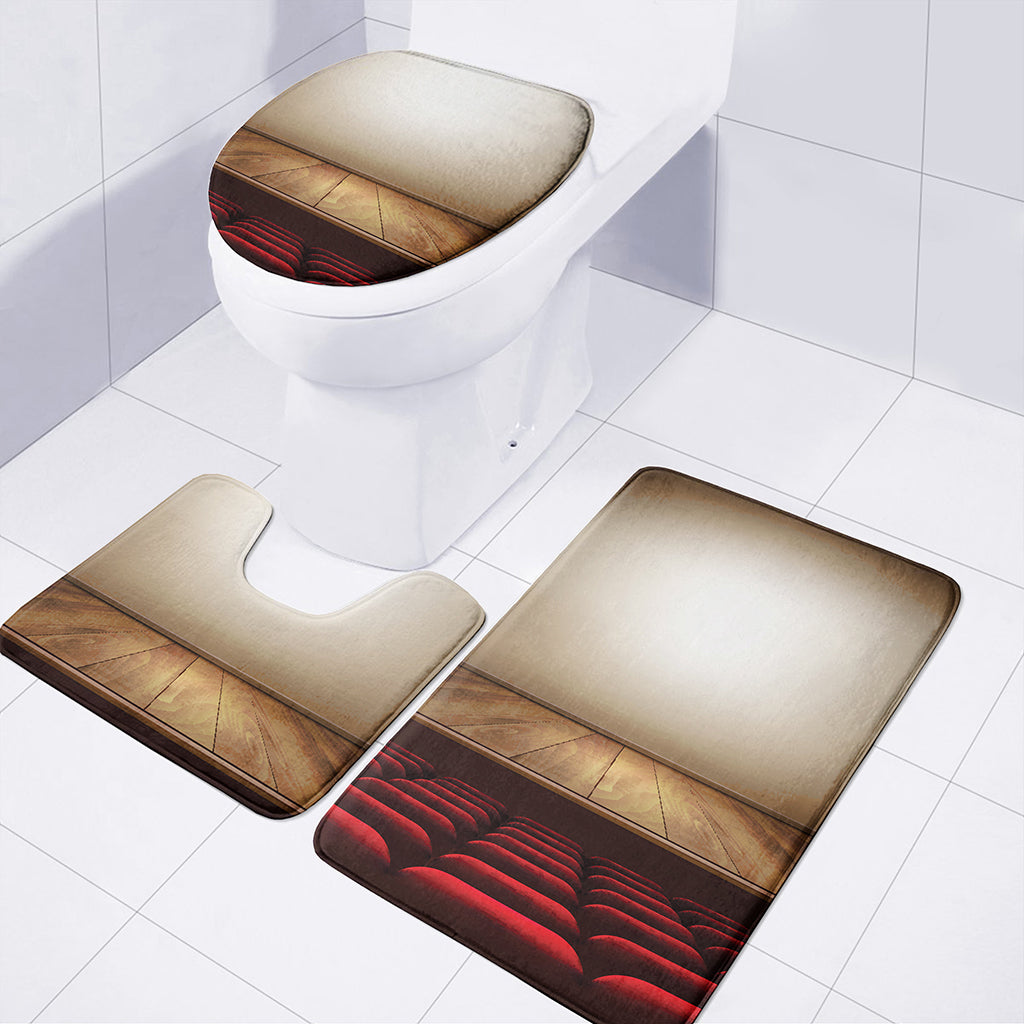 Theater Stage Print 3 Piece Bath Mat Set