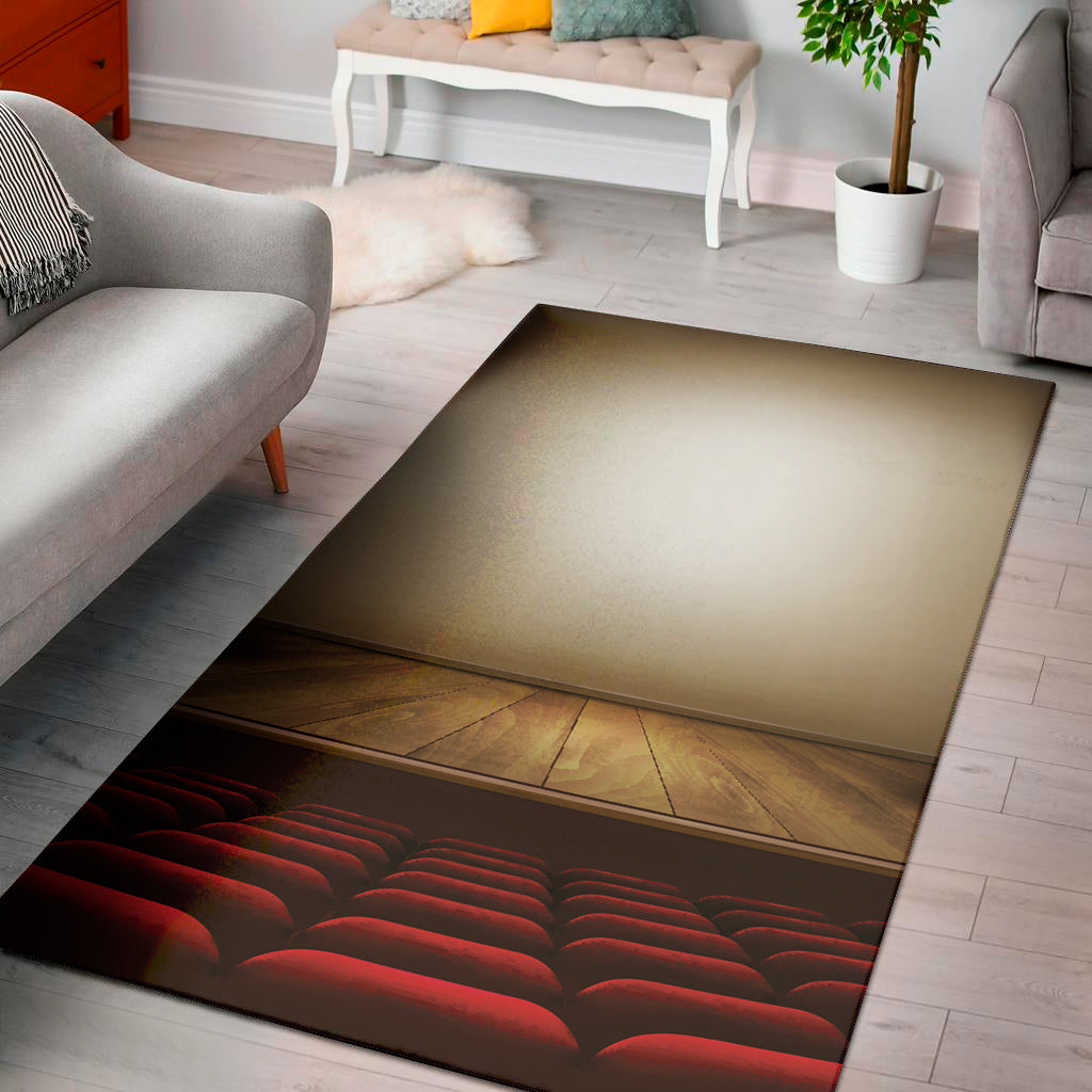 Theater Stage Print Area Rug