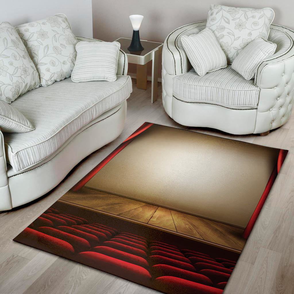 Theater Stage Print Area Rug
