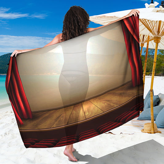 Theater Stage Print Beach Sarong Wrap