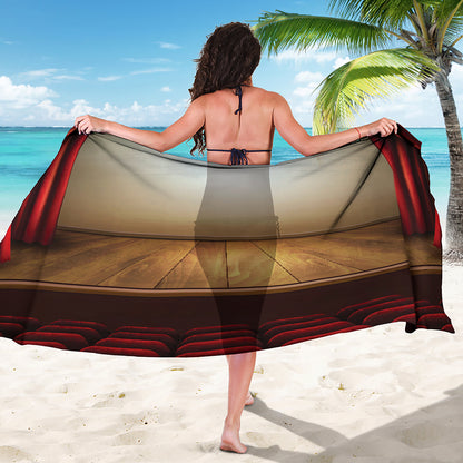Theater Stage Print Beach Sarong Wrap