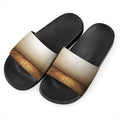 Theater Stage Print Black Slide Sandals