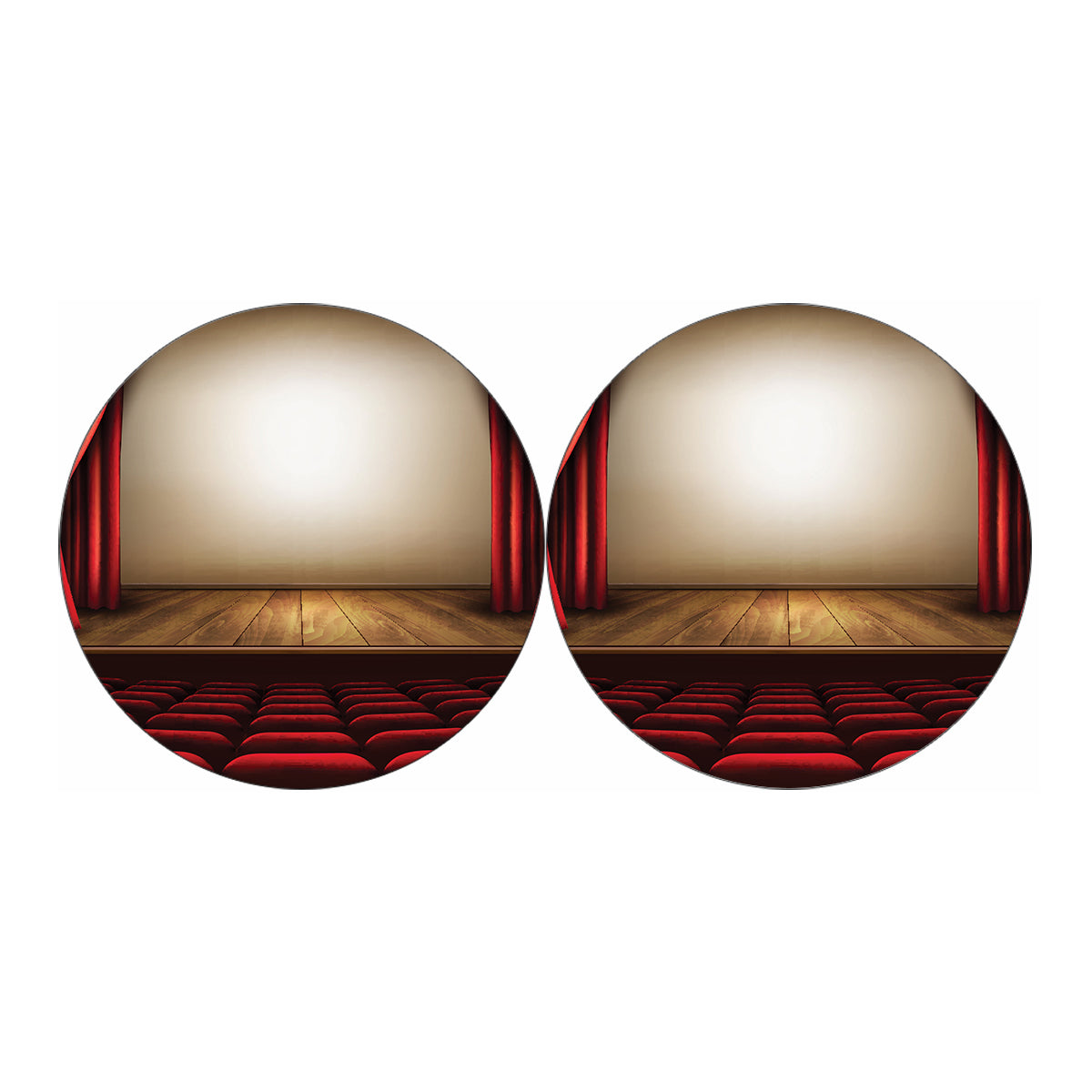 Theater Stage Print Car Coasters