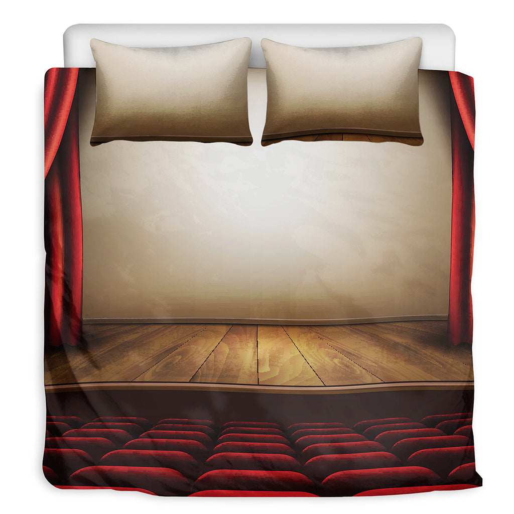Theater Stage Print Duvet Cover Bedding Set