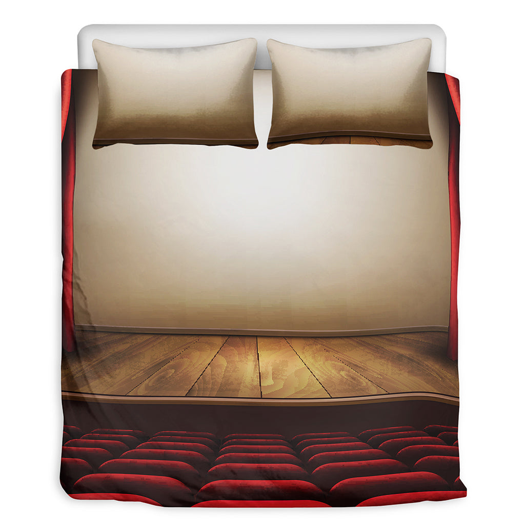 Theater Stage Print Duvet Cover Bedding Set