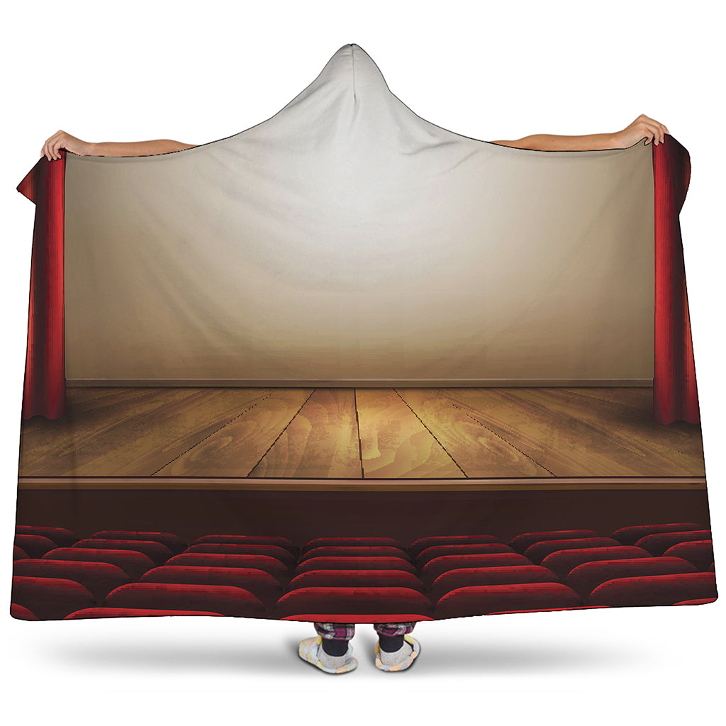 Theater Stage Print Hooded Blanket