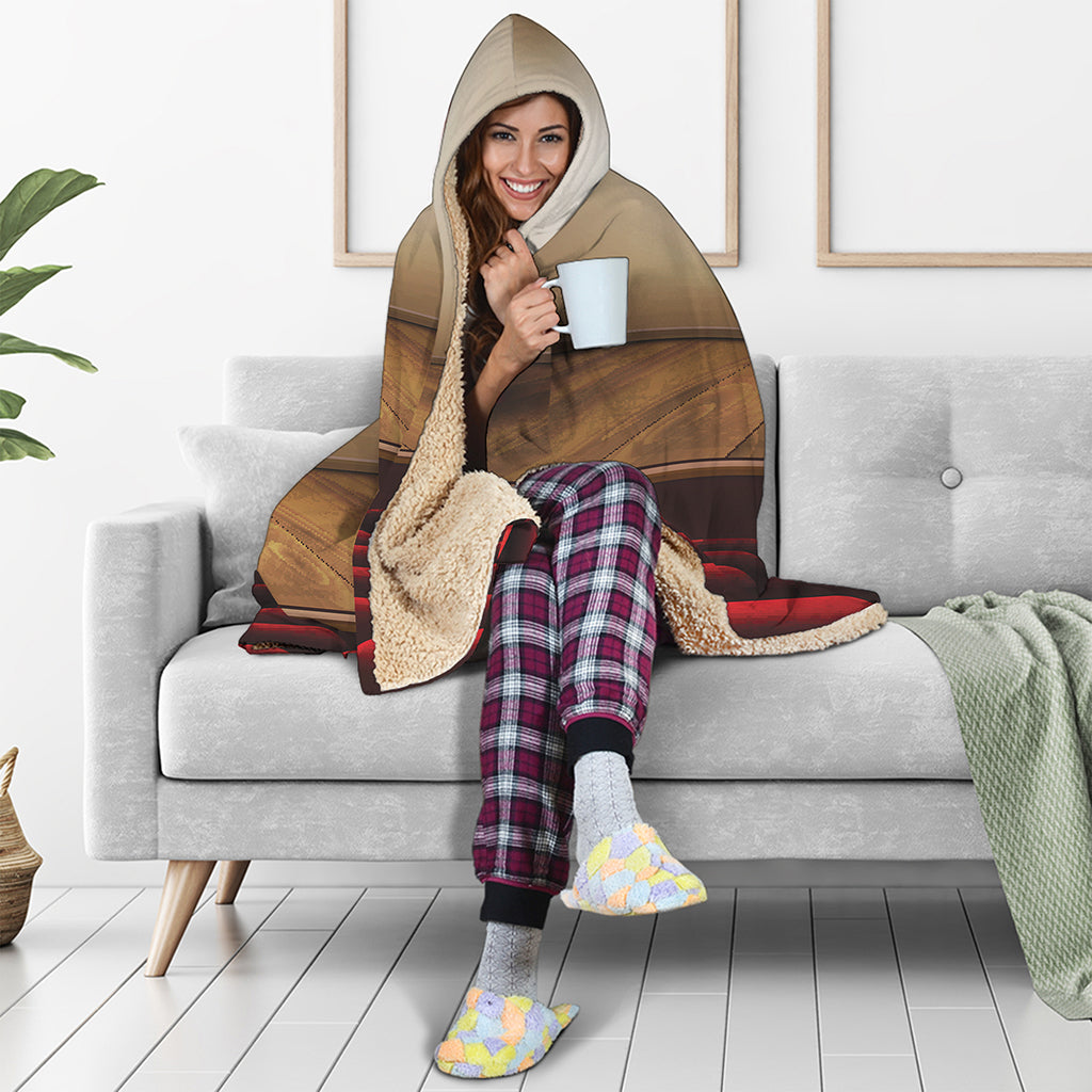 Theater Stage Print Hooded Blanket