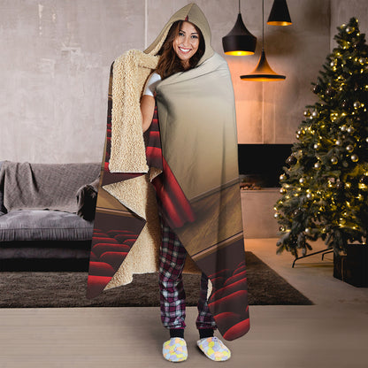 Theater Stage Print Hooded Blanket
