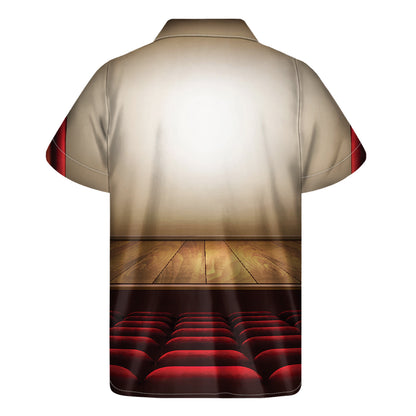 Theater Stage Print Men's Short Sleeve Shirt