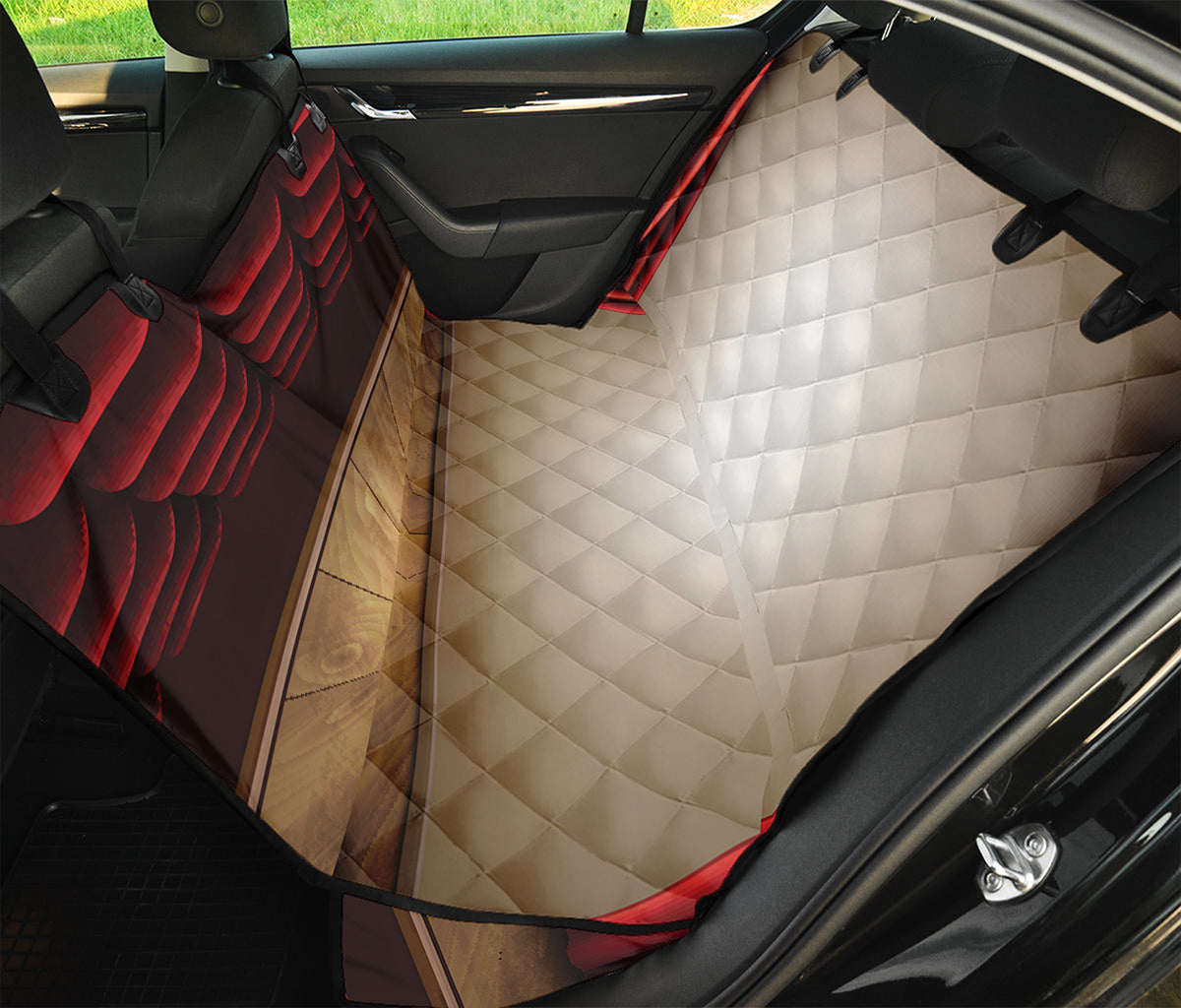 Theater Stage Print Pet Car Back Seat Cover