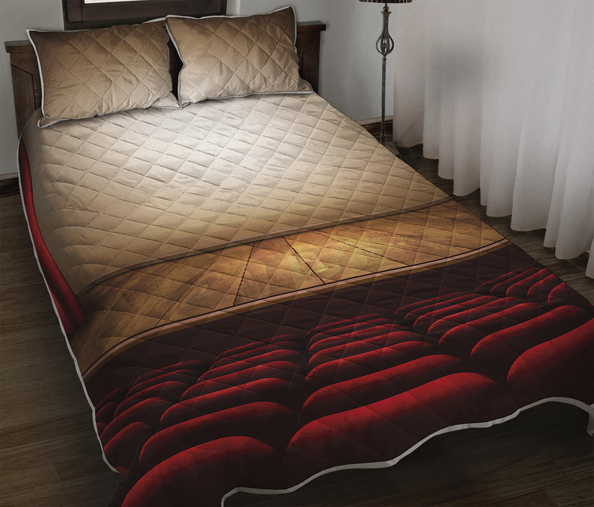 Theater Stage Print Quilt Bed Set