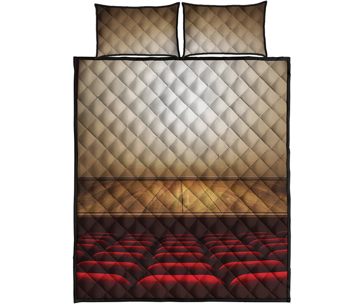 Theater Stage Print Quilt Bed Set