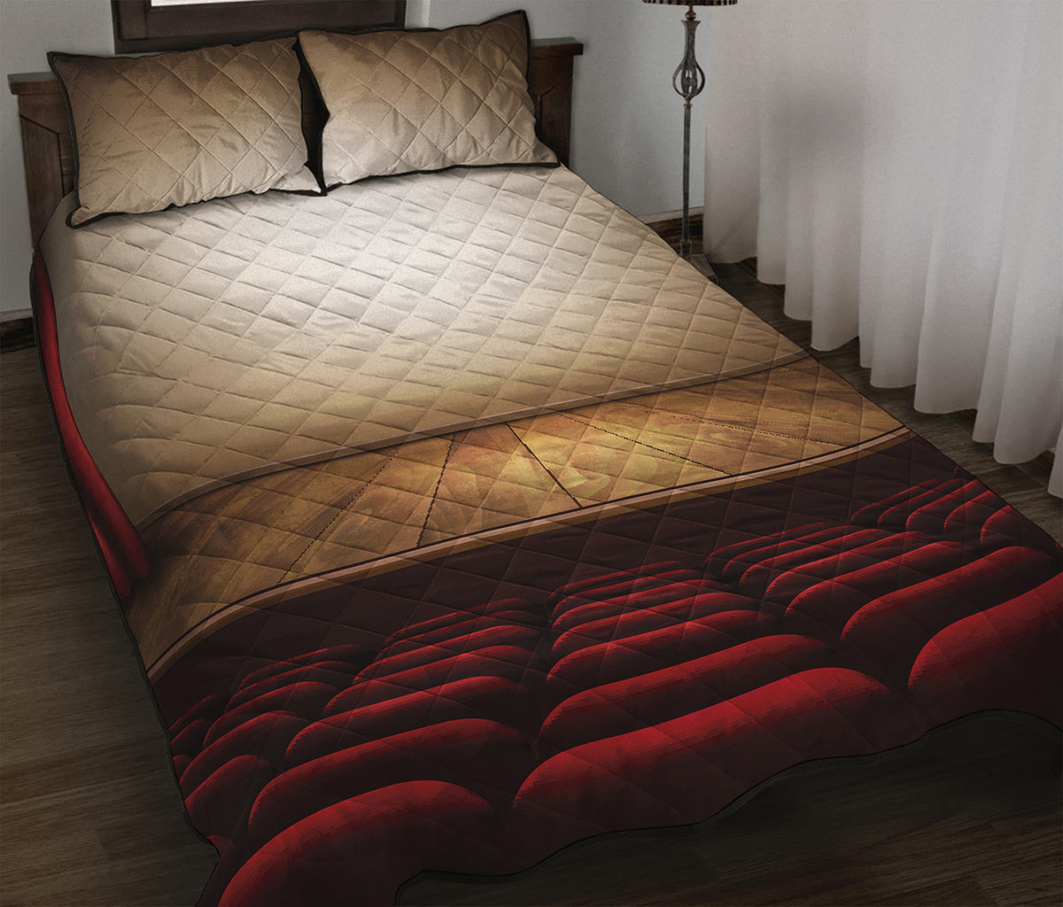 Theater Stage Print Quilt Bed Set