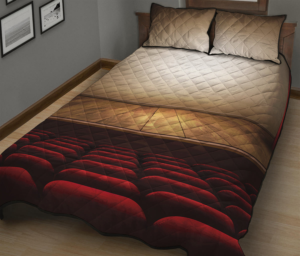 Theater Stage Print Quilt Bed Set