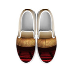 Theater Stage Print White Slip On Shoes