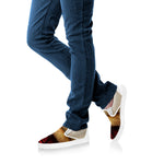 Theater Stage Print White Slip On Shoes