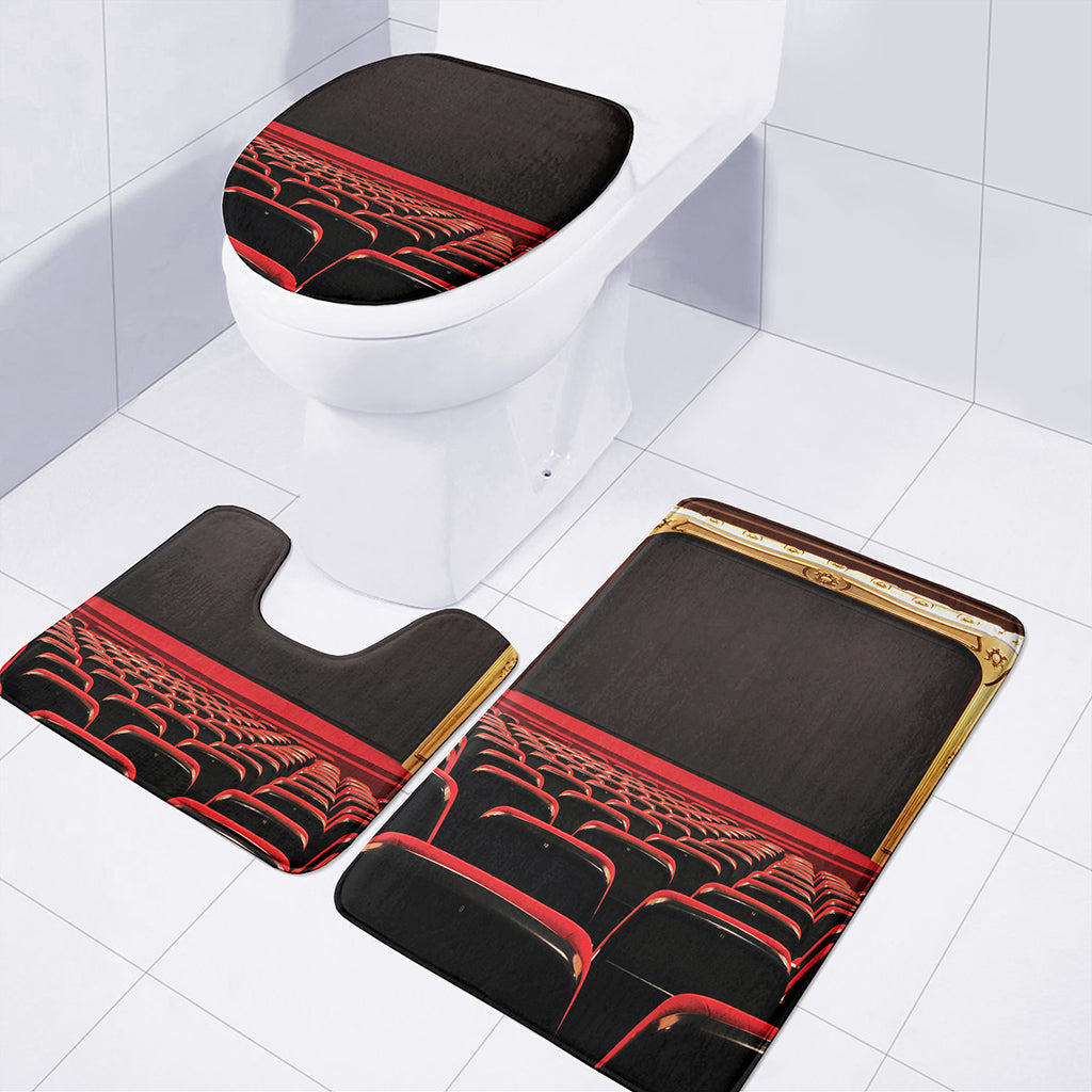 Theatre Stage Print 3 Piece Bath Mat Set